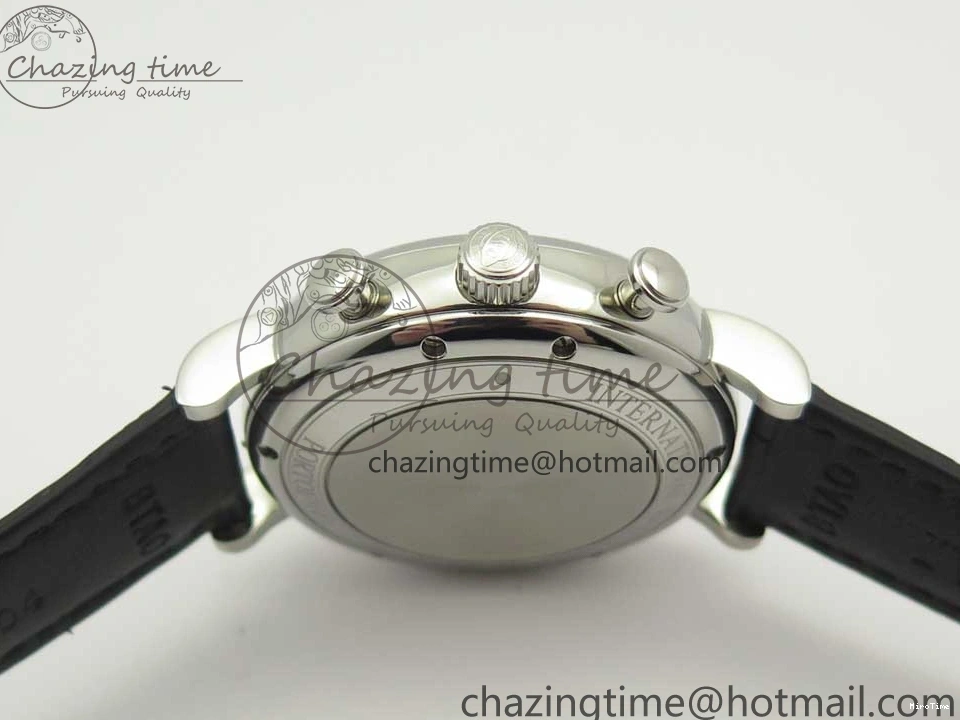 MIROTIME 0327 Snug Portofino IW391022 SS ZK 1:1 Best Edition White Dial Gold Markers On Black Leather Strap A 7130